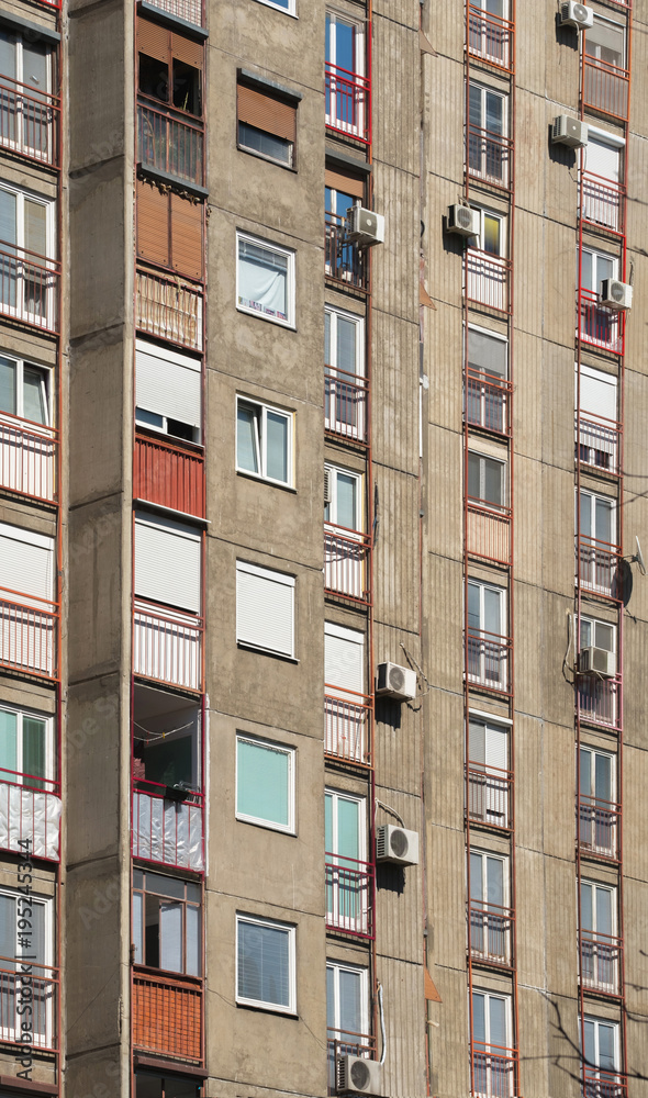 Belgrade housing blocks from soviet era /detail Belgrade housing blocks from soviet era /detail
