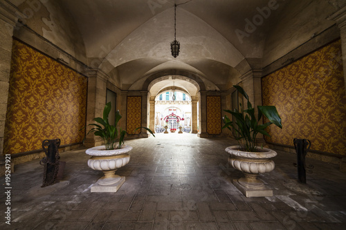 Entrance of the Bonanno palace in Ortigia