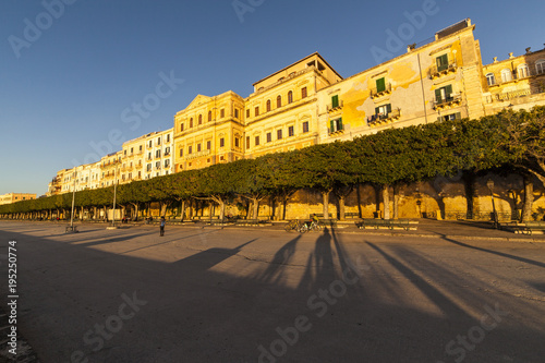 Building at sunset in Ortigia