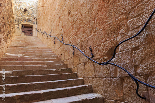 Stairs in Poblet Monastery, in Catalonia spain