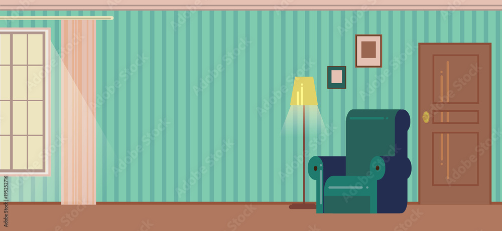 Interior, background, door, window, frames for photos and pictures, плский стиль, vector illustration. Interior, background, door, window, frames for photos and pictures, плский стиль, vector illustration.