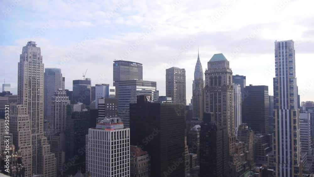 Impressive City Skyline From Above By Day - Static Impressive City Skyline From Above By Day - Static