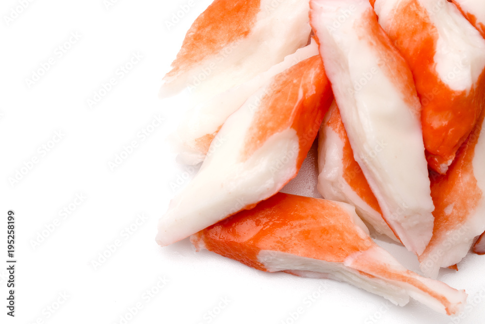 Imitation Crab Isolated on a White Background Imitation Crab Isolated on a White Background