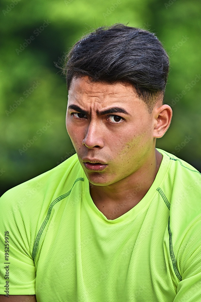 Colombian Athletic Man And Confusion Colombian Athletic Man And Confusion