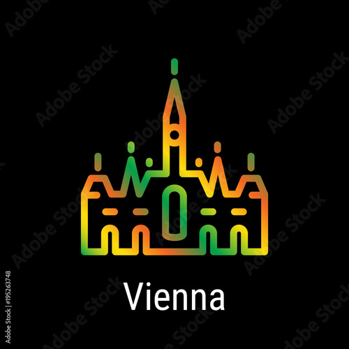 Vienna, Austria Vector Line Icon