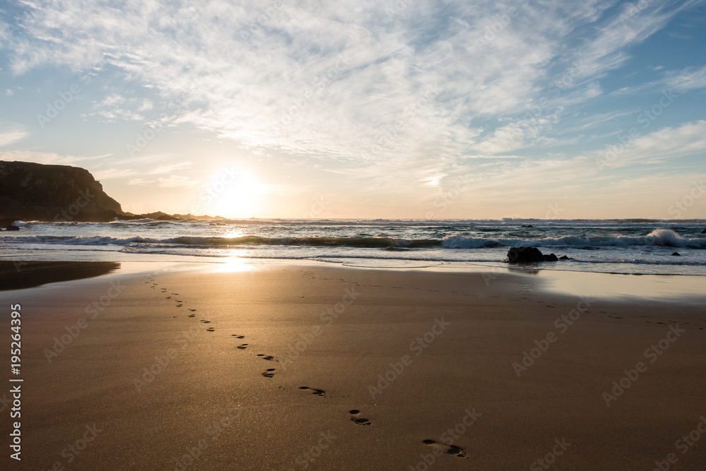 footprints Beach ocean footprints Beach ocean
