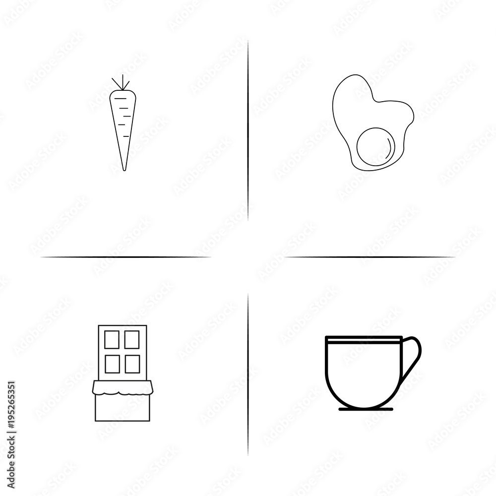 Food And Drink simple linear icon set.Simple outline icons Food And Drink simple linear icon set.Simple outline icons