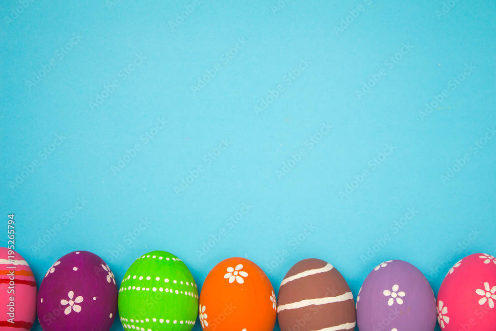 Easter eggs on the sky background. Easter eggs on the sky background.