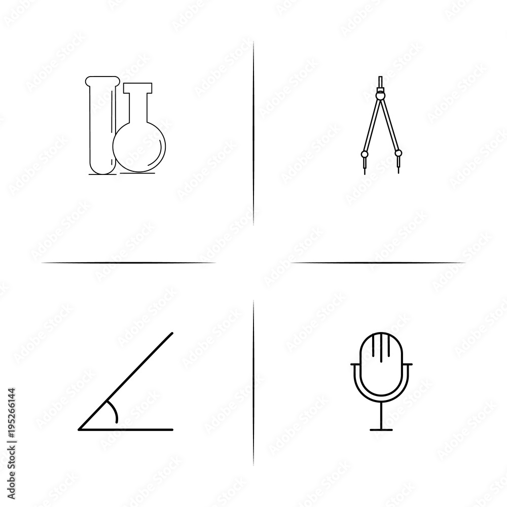 Education simple linear icon set.Simple outline icons Education simple linear icon set.Simple outline icons