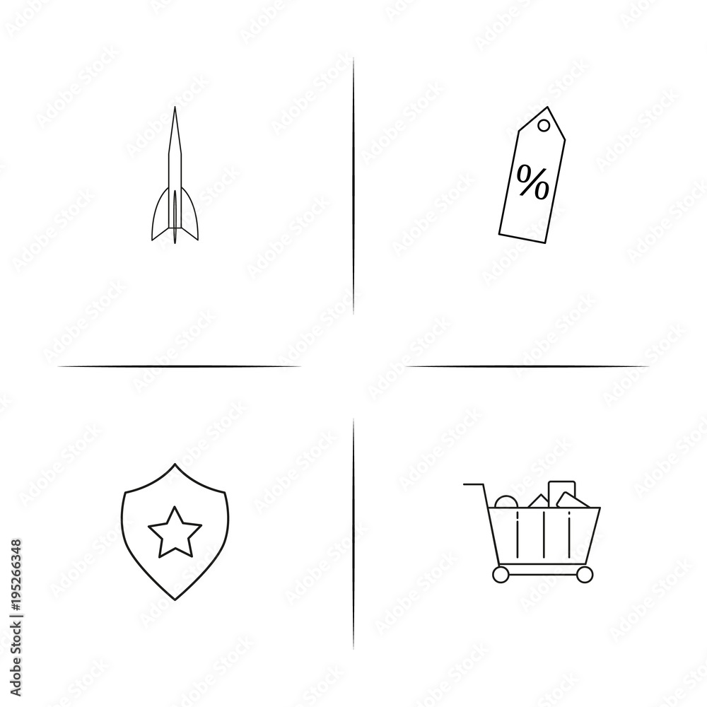 Business simple linear icon set.Simple outline icons