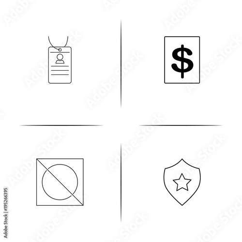 Business simple linear icon set.Simple outline icons