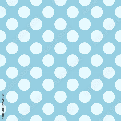 Seamless blue polka dot background pattern