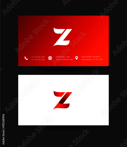 Letter Z Logo icon with business card vector template. 