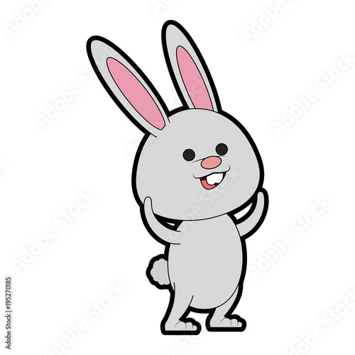 Cute rabbit cartoon vector illustration graphic design © Jemastock