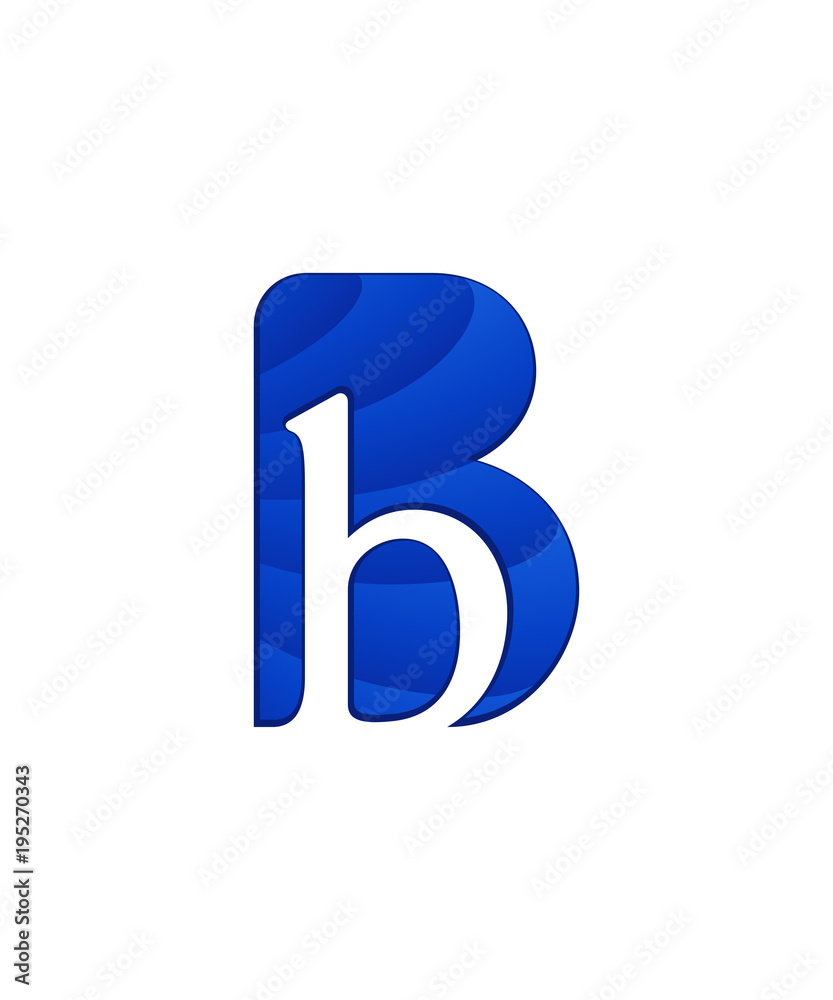 initial letter logo letter b with negative space initial letter logo letter b with negative space