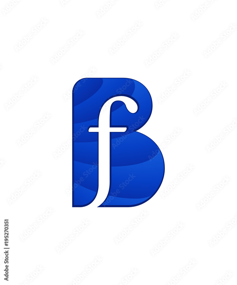 Fototapeta premium initial letter logo letter b with negative space
