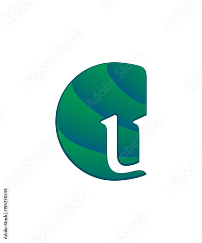 initial letter logo letter c with negative space