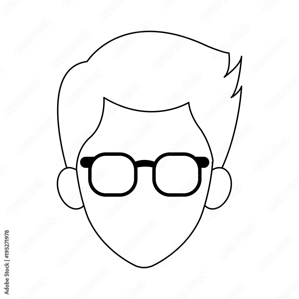 Man faceless with glasses icon vector illustration graphic design Man faceless with glasses icon vector illustration graphic design
