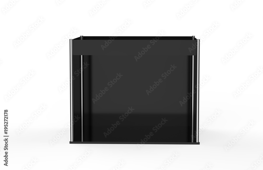 Trade show booth on the white isolated white background, 3d illustration Trade show booth on the white isolated white background, 3d illustration