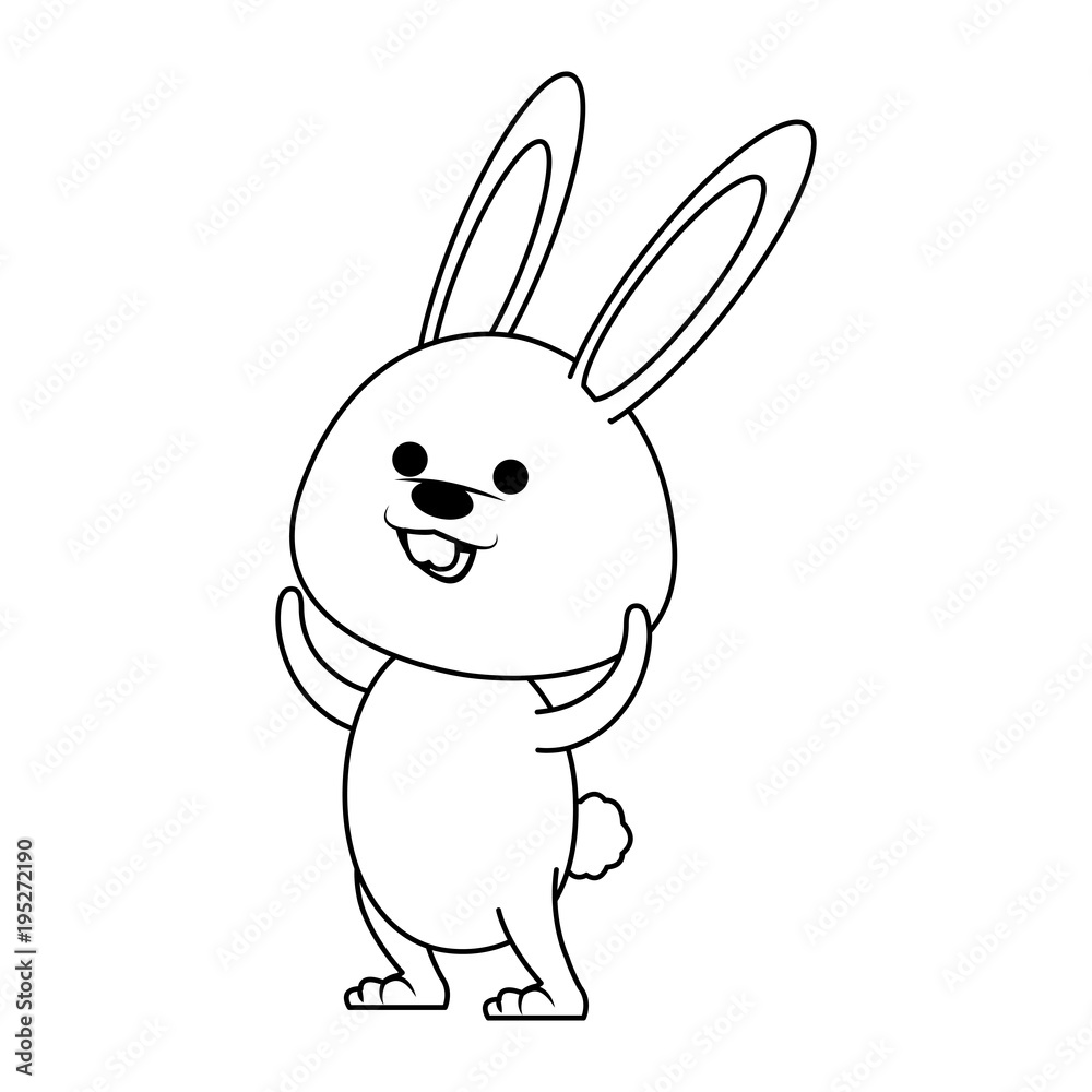 Cute rabbit cartoon icon vector illustration graphic design Cute rabbit cartoon icon vector illustration graphic design