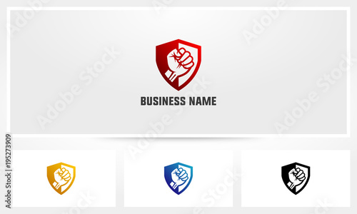 Fist Punch Shield Logo