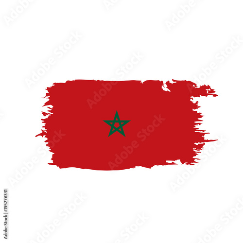 Morocco flag, vector illustration