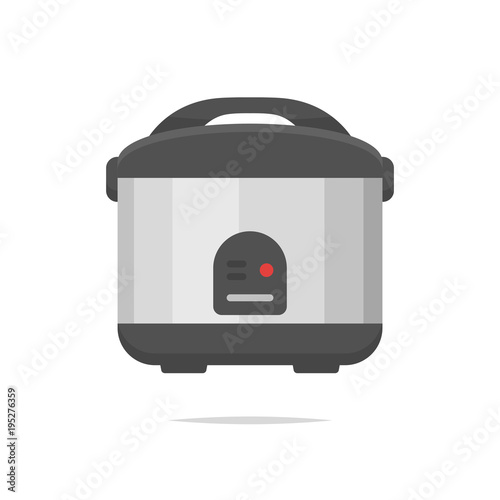 Electric rice cooker vector isolated