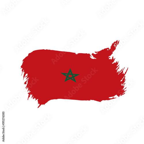 Morocco flag, vector illustration