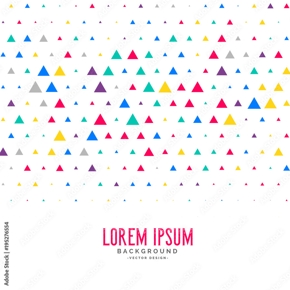 colorful triangle pattern vector background