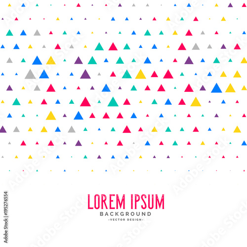 colorful triangle pattern vector background