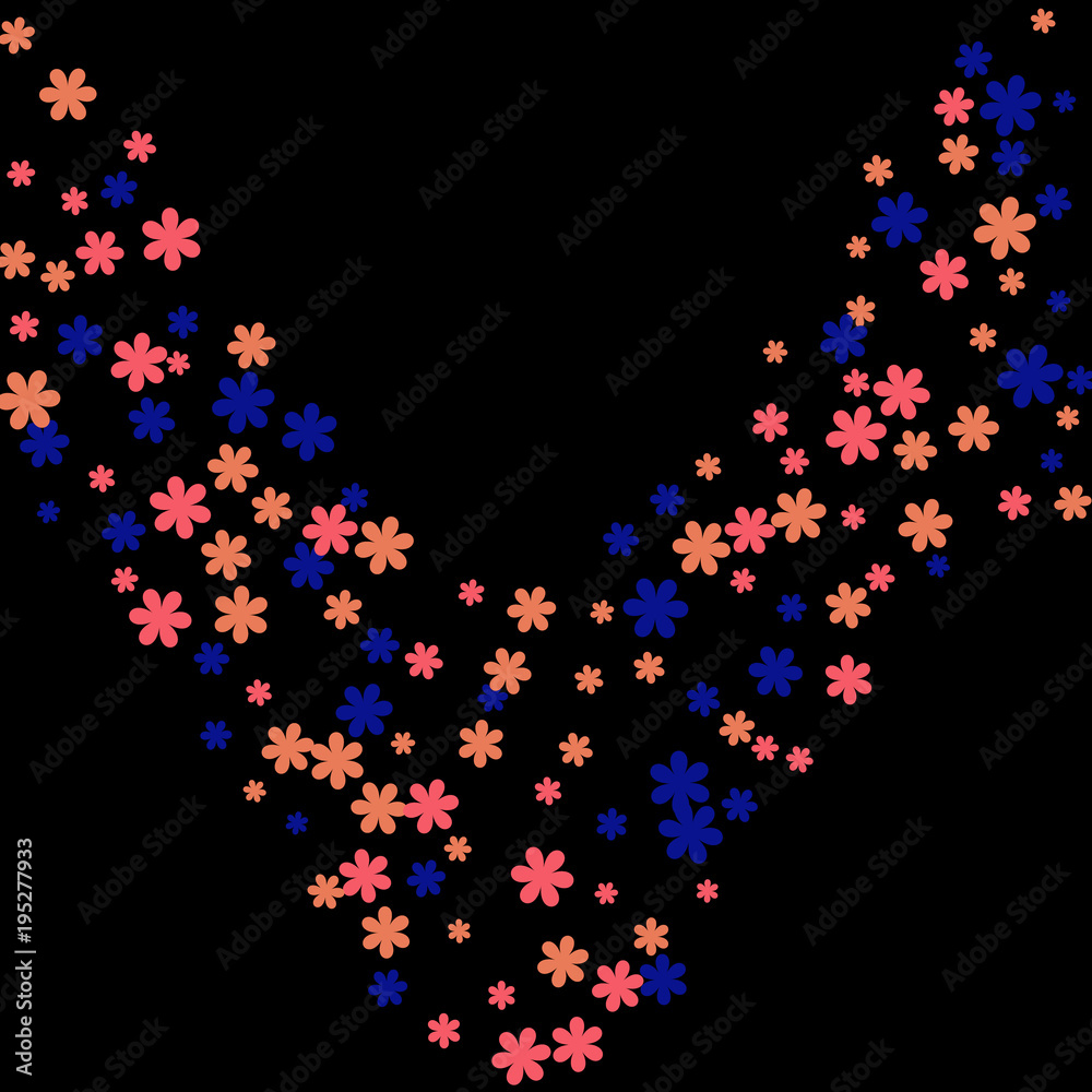 Pretty Floral Pattern with Simple Small Flowers for Greeting Card or Poster. Naive Daisy Flowers in Primitive Style. Vector Background for Spring or Summer Design. Pretty Floral Pattern with Simple Small Flowers for Greeting Card or Poster. Naive Daisy Flowers in Primitive Style. Vector Background for Spring or Summer Design.