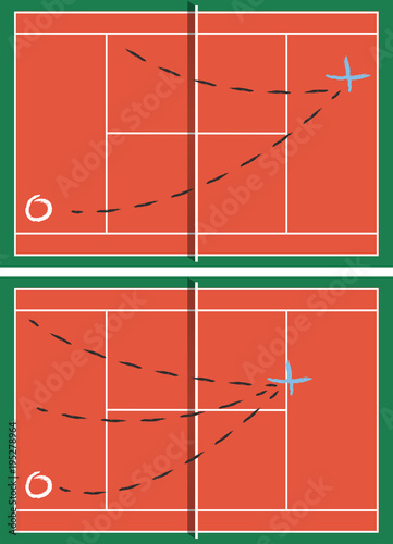 Tennis game plan on paper