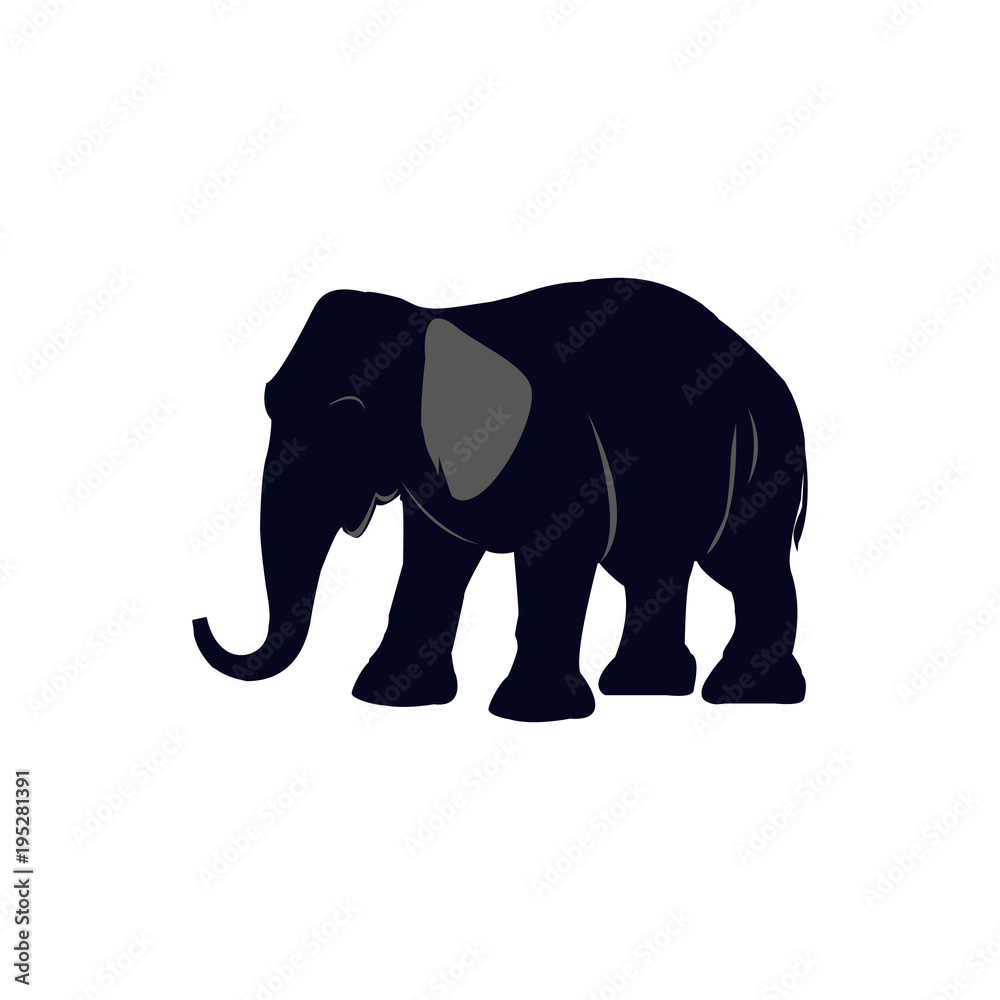 Obraz premium Cartoon illustration of elephant vector icon for web