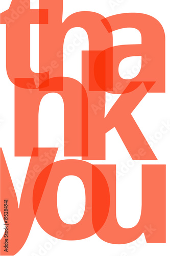 Thank you card vector design