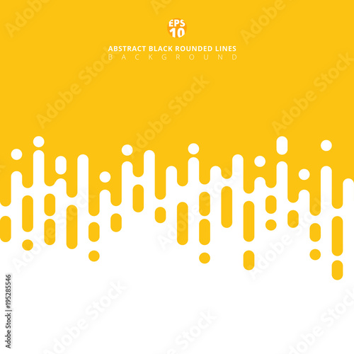 Abstract yellow mustard Rounded Lines Halftone Transition.