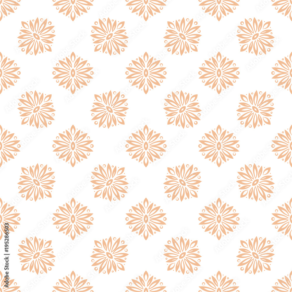 Floral background with colored seamless pattern