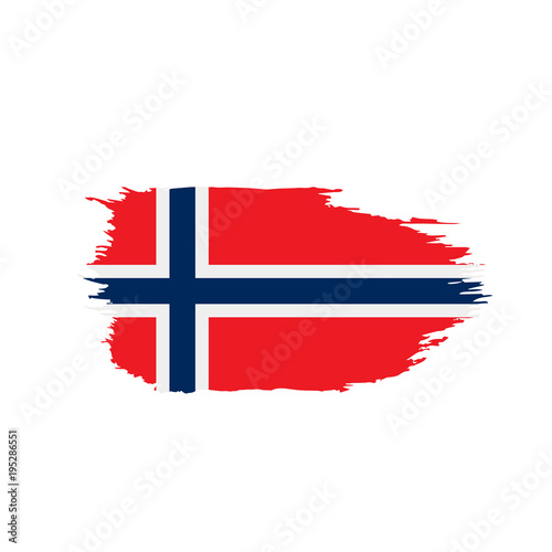 Norway flag, vector illustration