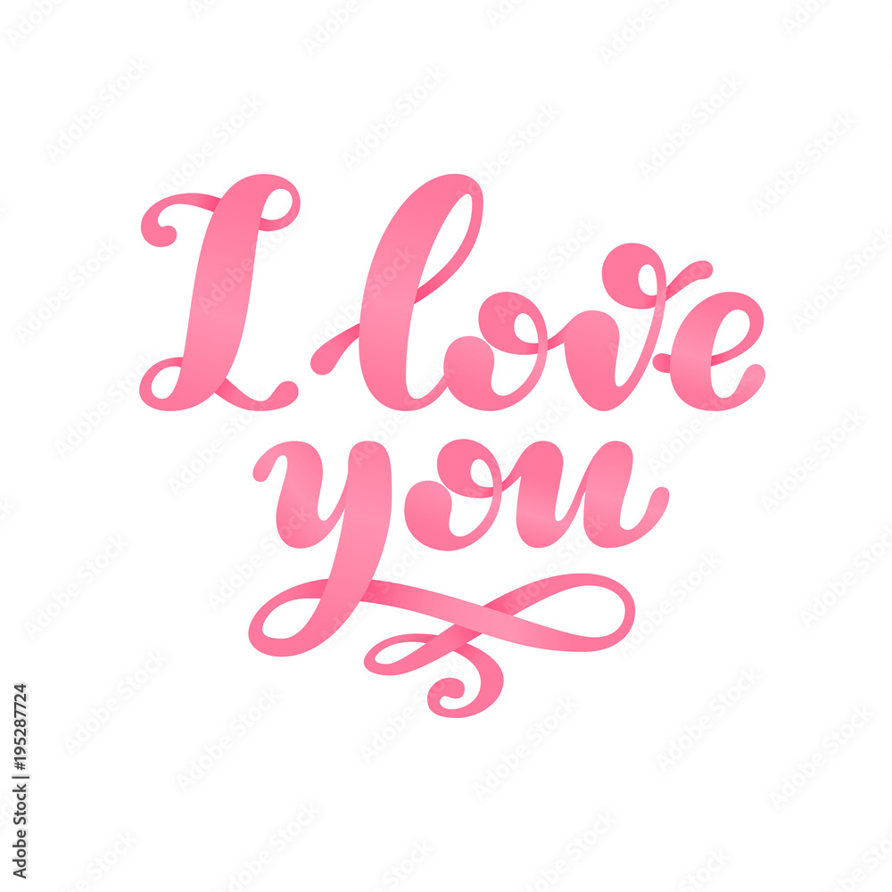 I love you lettering isolated on white background I love you lettering isolated on white background