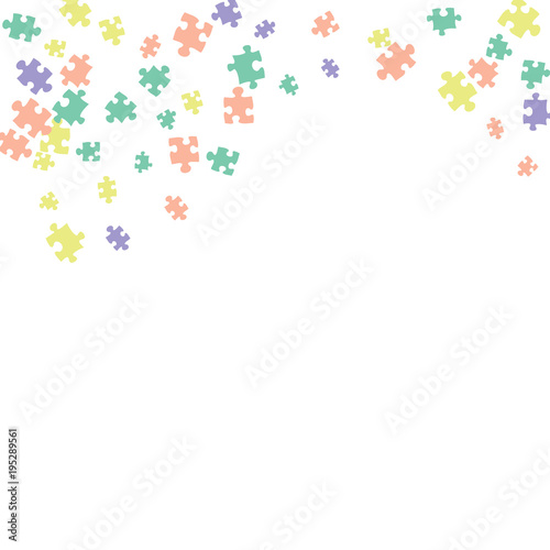 Confetti Background Pattern. Puzzle pieces and big ideas design  vector illustration graphic 