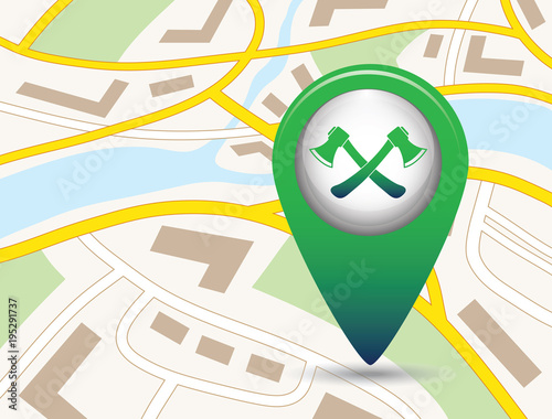 The ax icon. Axe symbol