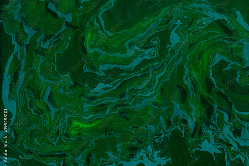 Suminagashi marble texture hand painted with teal ink. Digital paper 751 performed in traditional japanese suminagashi floating ink technique. Admirable liquid abstract background. Suminagashi marble texture hand painted with teal ink. Digital paper 751 performed in traditional japanese suminagashi floating ink technique. Admirable liquid abstract background.