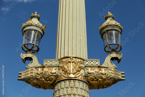 historical street lantern on the Place de la Concorde photo