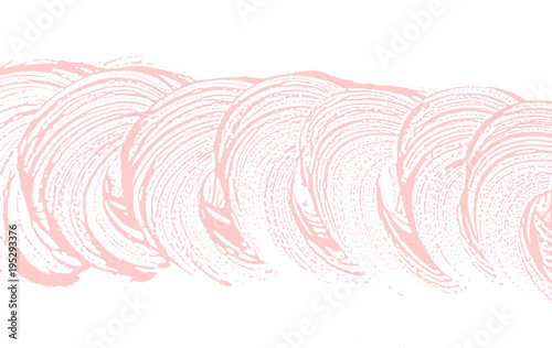 Natural soap texture. Amazing millenial pink foam trace background. Artistic lively soap suds. Cleanliness, cleanness, purity concept. Vector illustration.