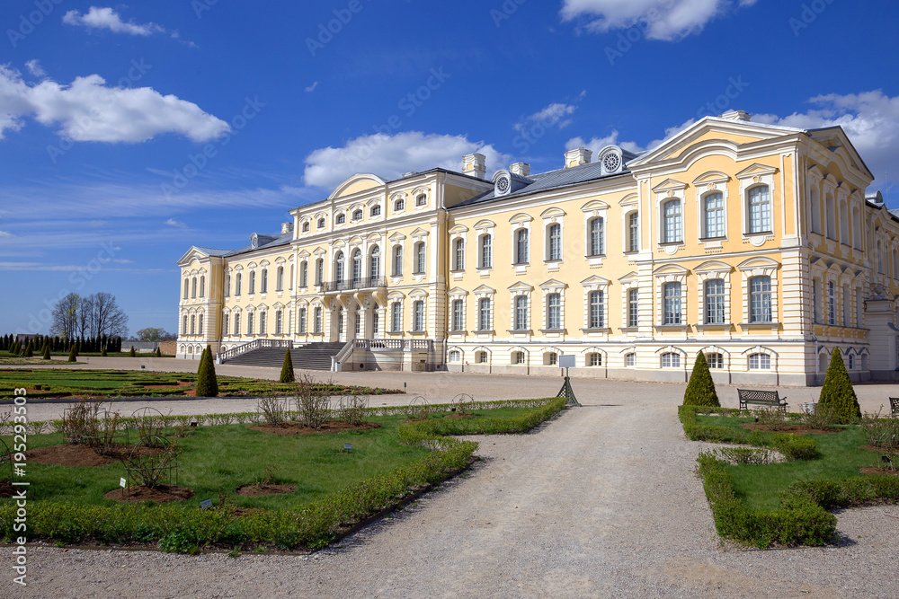 Rundale's palace in Latvia in Baroque style