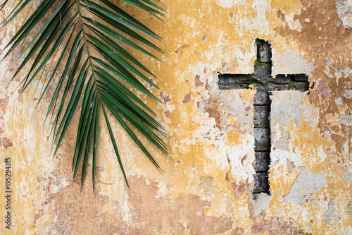 Palm sunday religion and easter holiday concept background