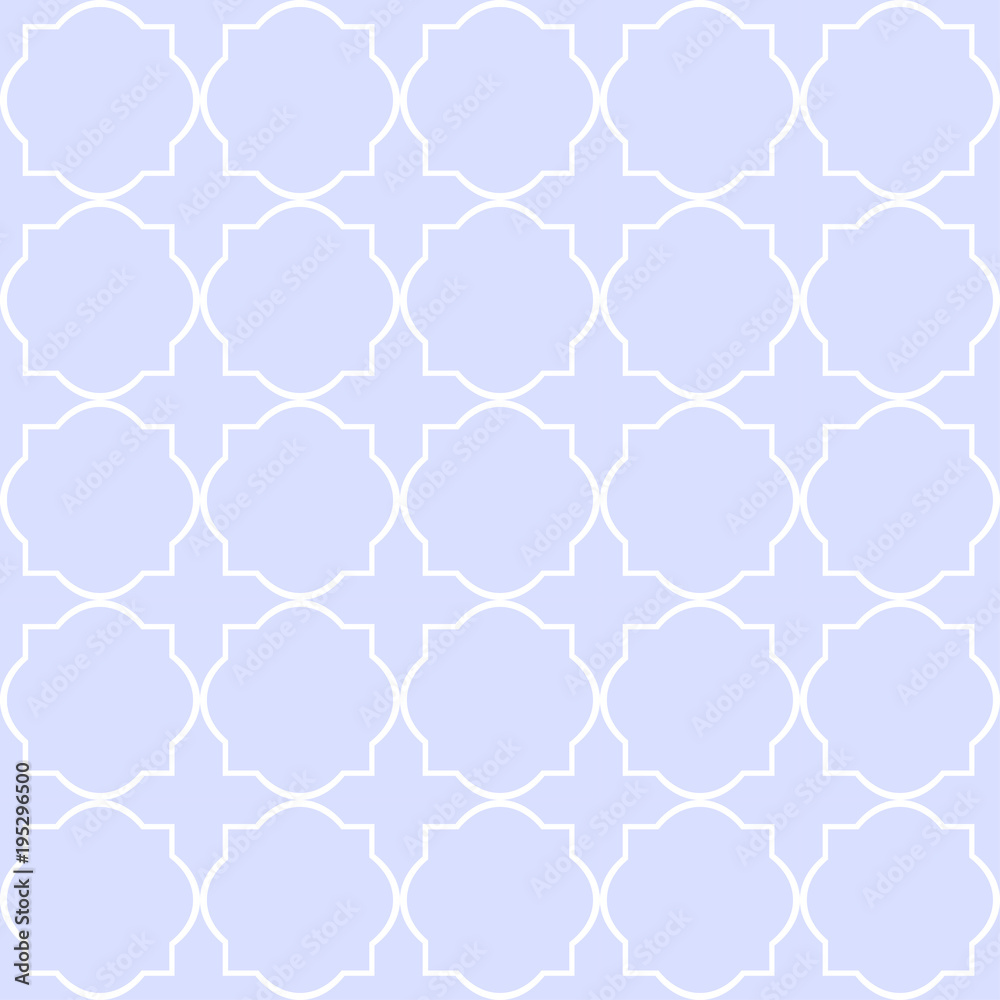 Quatrefoil geometric seamless pattern