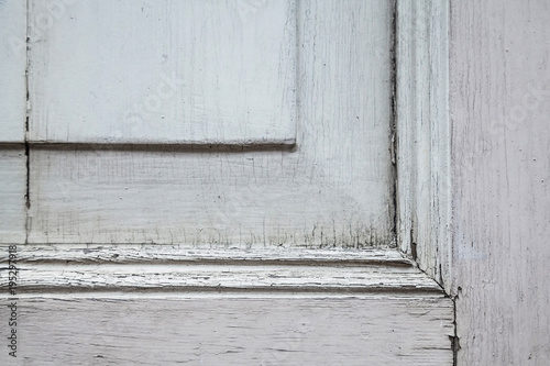 Decorative corner of a wooden old door