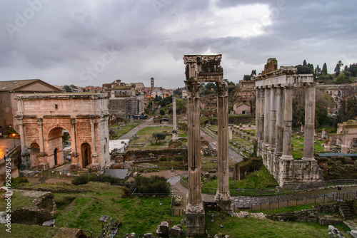 Roman forum before the storm. Rome