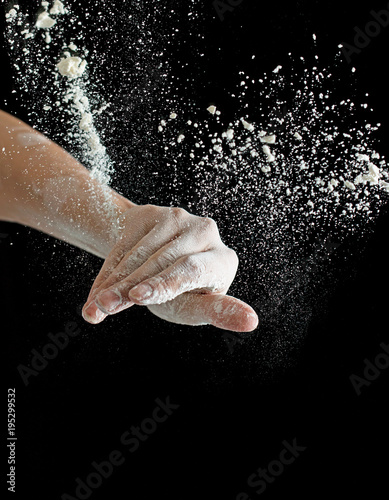 hands with flour work