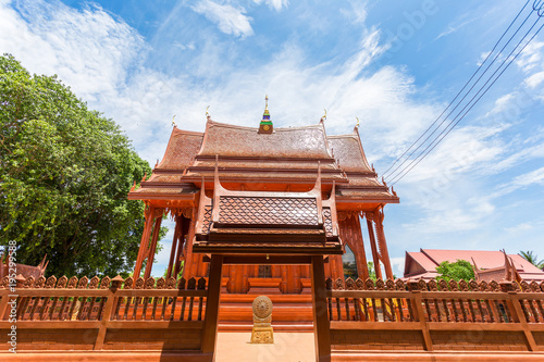 Building architect Wat Tha Sila At Buddha Temple Chaliang, Khon Buri District Nakhonratchasima, Thailand.